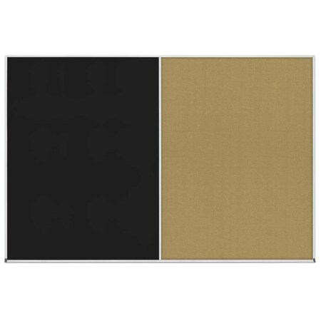 United Visual Products Enclosed Corkboard, 1 Door, 48"x36", 4" Fra UV3409-BRONZE-AMETHY